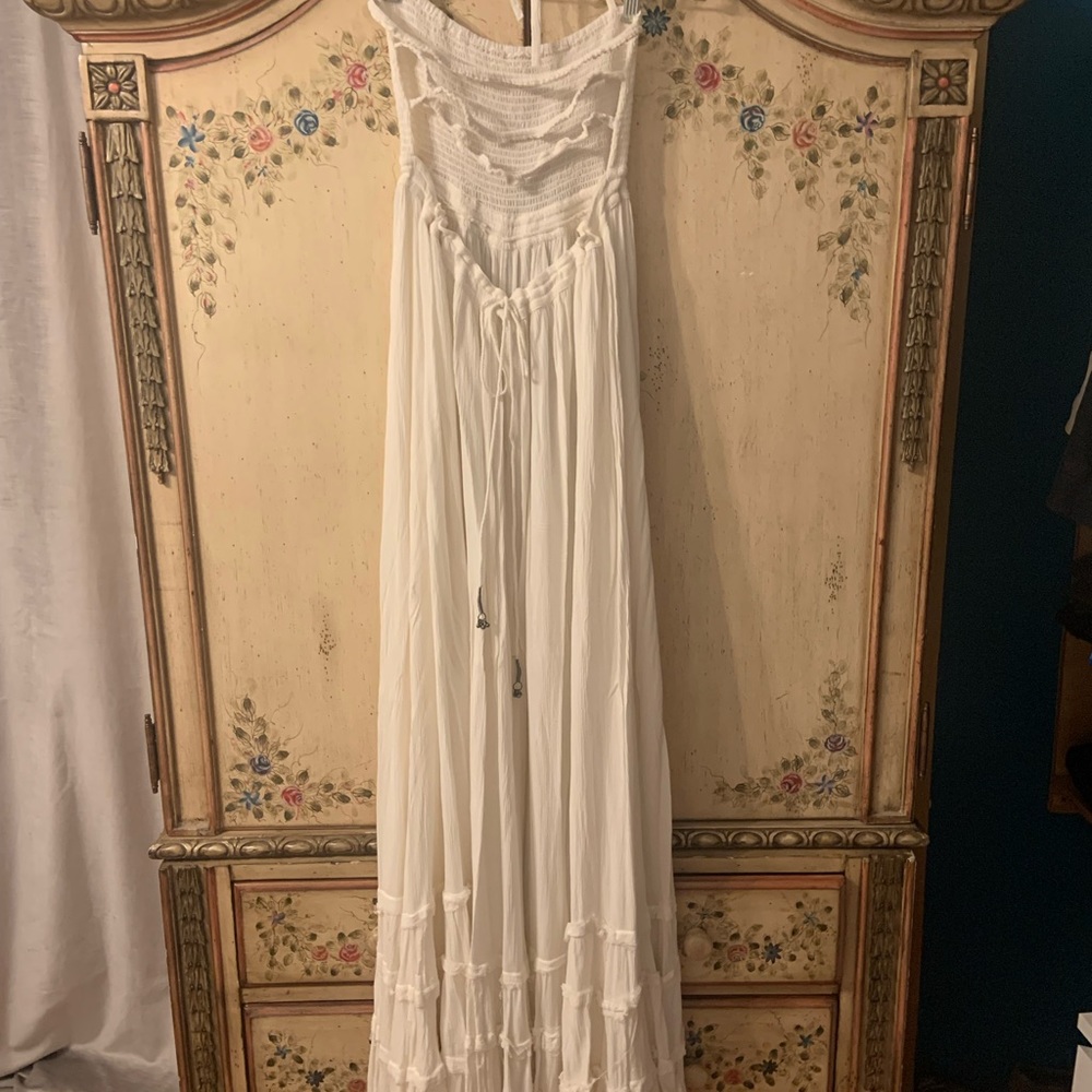 Free People White Strappy Back Maxi Dress - Picture 7 of 15